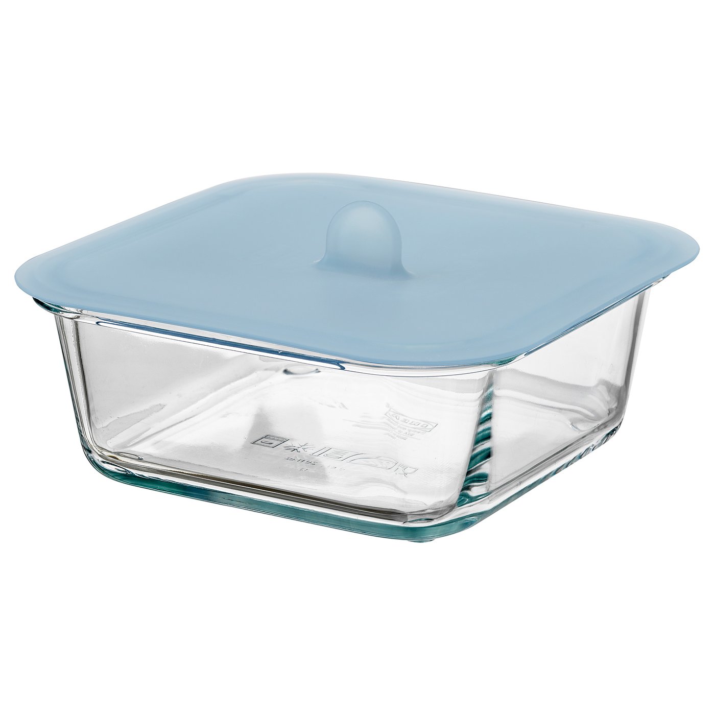 Ikea 365+ Food Container With Lid - Square Glass/silicone 20 Oz