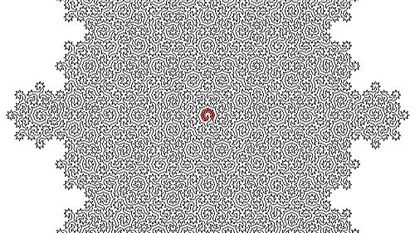 An image of the researchers' fractal maze.