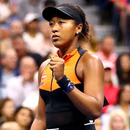 Naomi Osaka of Japan reacts during her Women's Singles third round match against Cori Gauff of the United States on day six of the 2019 US Open at the USTA Billie Jean King National Tennis Center on August 31, 2019 in Queens borough of New York City. 