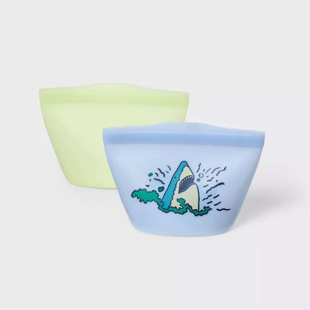 Cat &amp;amp; Jack&amp;trade;&amp;#65039;, Kids&#039; 2pc Reusable Sandwich Bag Shark 