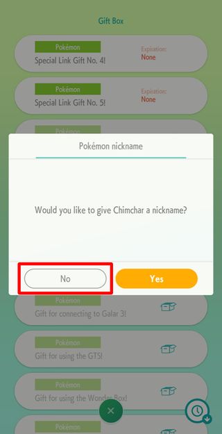 Pokemon Home App Mystery Gift Nickname