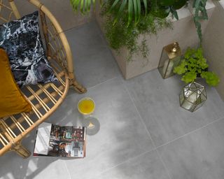 Planate Fossil Grey Slab Tiles, Walls and Floors