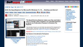 Q-Dir website screenshot.