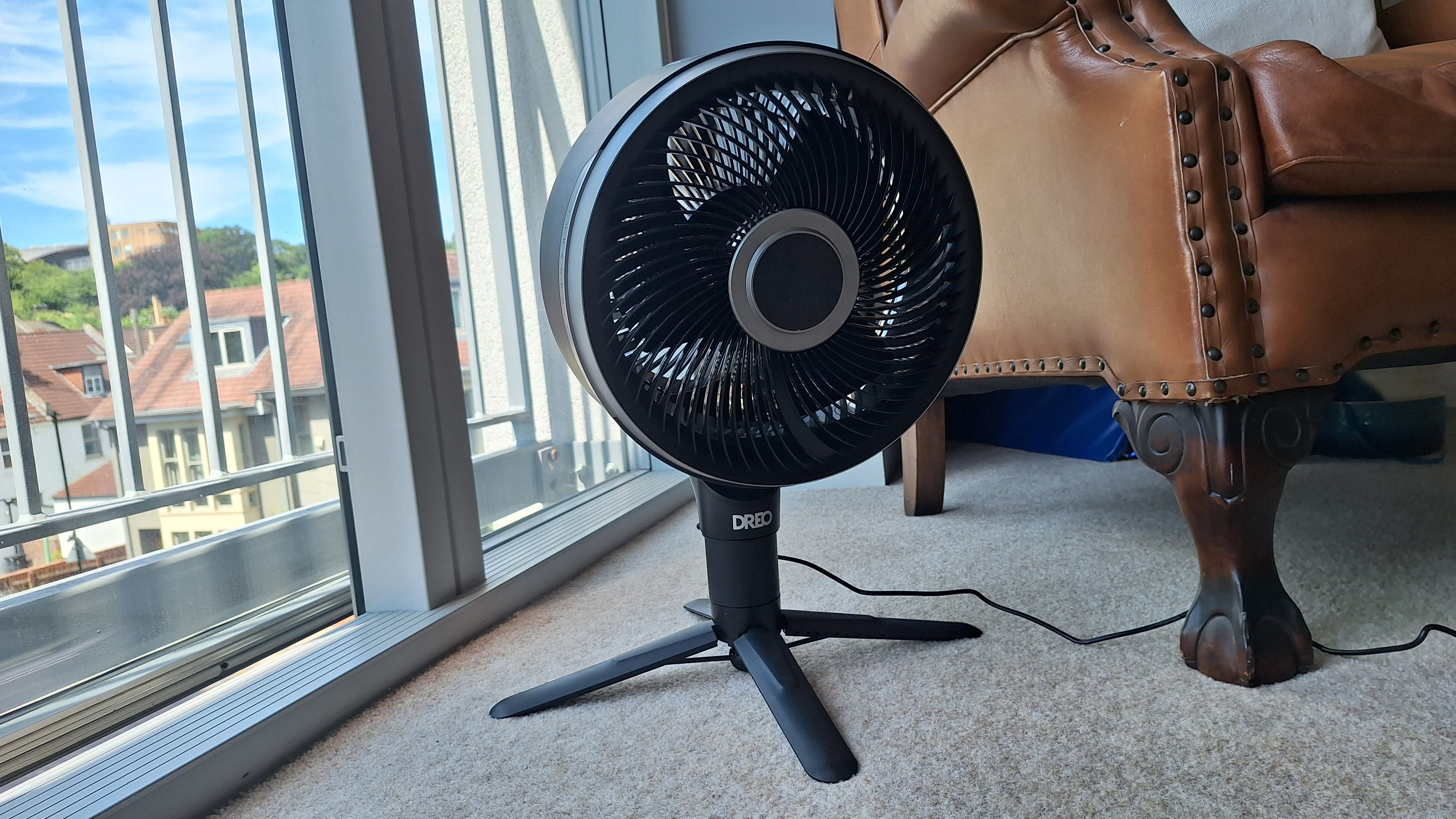 Dreo fan in tabletop mode