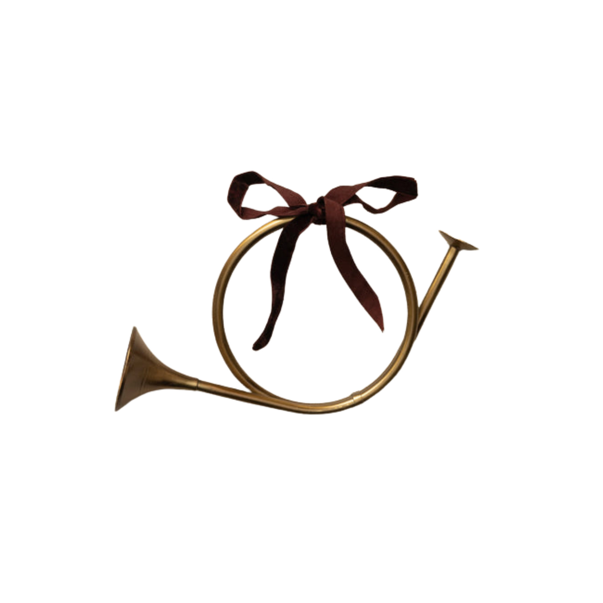 a french horn ornament