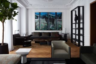 Living room furniture at Liaigre rue du Faubourg de Saint-Honoré showroom