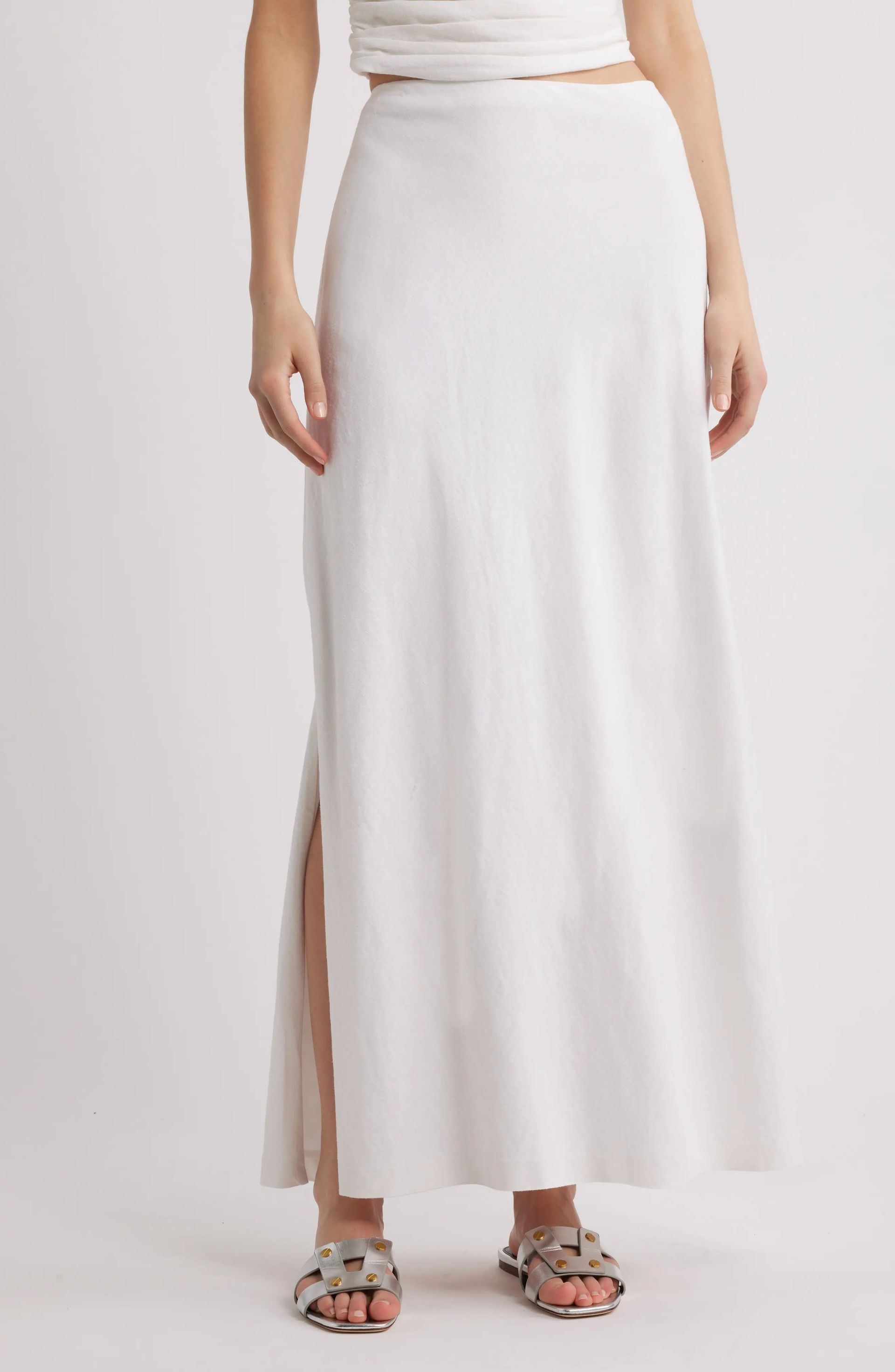 Open Edit, Linen Blend Skirt