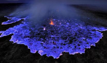 Ethiopian volcano spews stunning, deadly blue gas
