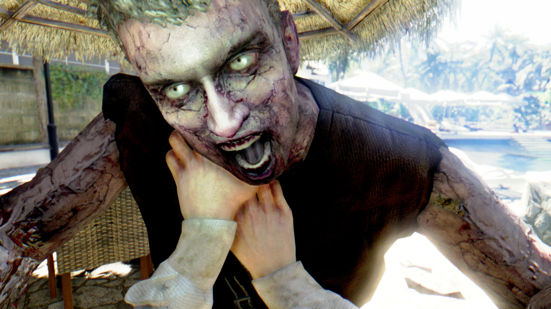A zombie lurching at the player in Dead Island