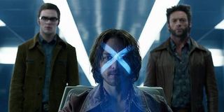 Nicholas Hoult, James McAvoy and Hugh Jackman in X-Men: Days of Future Past