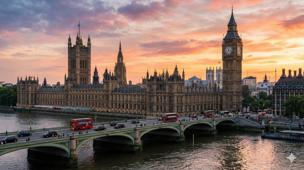 An AI generated image of the UK Parliament