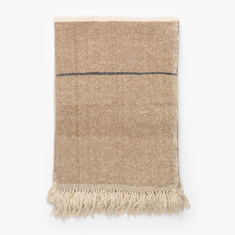 beige throw