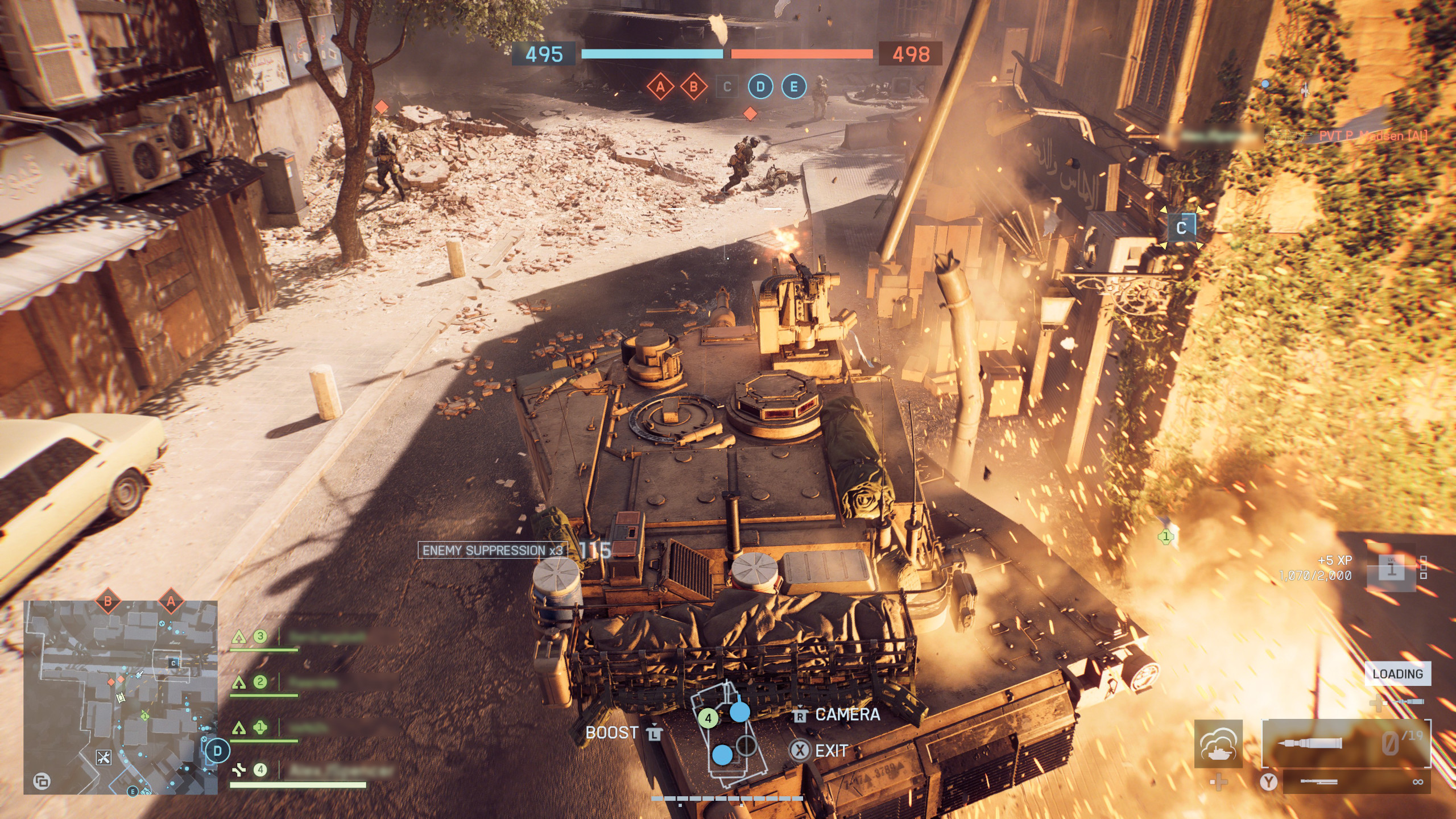 A tank explodes through cover in Battlefield 6, from the Edge 415 cover feature
