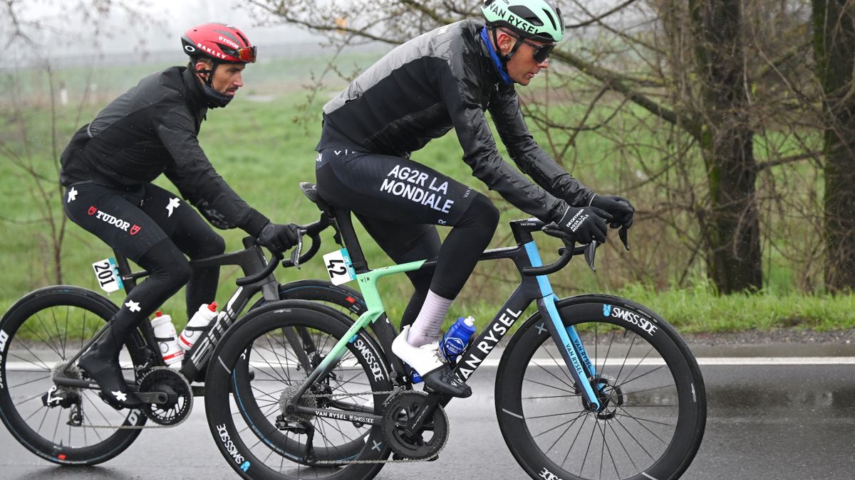 A BMC Masterpiece road bike being ridden by Julian Alpahillipe