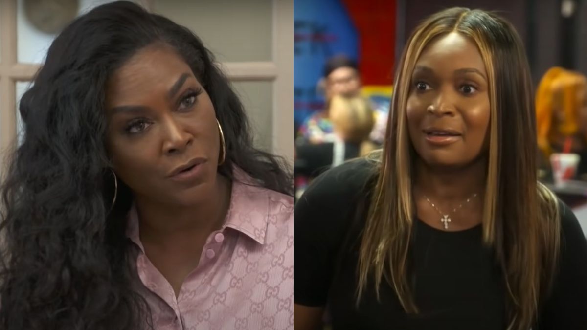 screenshots of Kenya Moore and Marlo Hampton on The Real Housewives of Atlanta