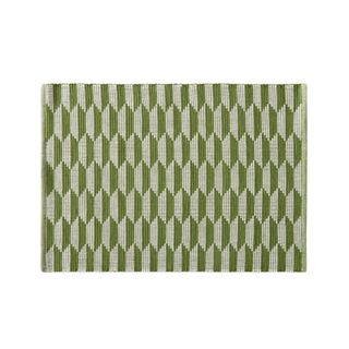 Green geometric place mats