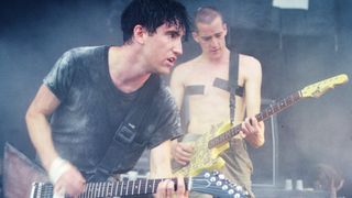 Nine Inch Nails at Lollapalooza in Waterloo, New Jersey on August 14, 1991.