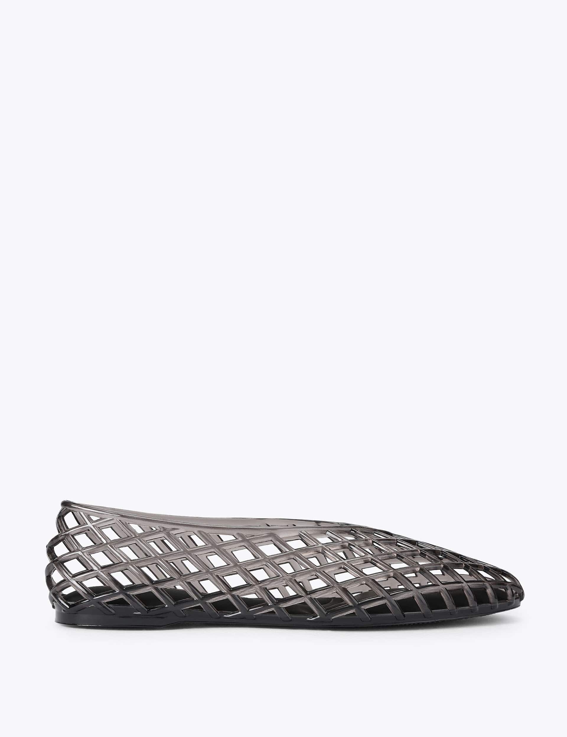 Flat Square Toe Jelly Ballet Pumps