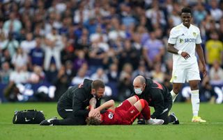 Harvey Elliott receives treatment