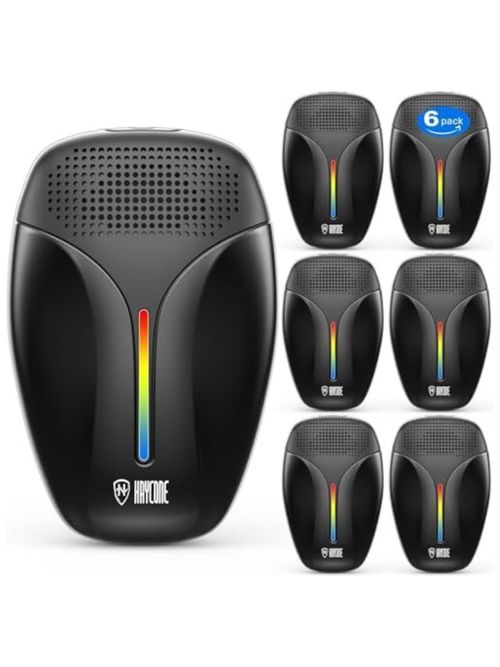 Upgraded Ultrasonic Repeller & Insect Indoor Repeller,ultrasonic and Repellent for Roach,rodent,mouse,bugs,mosquito,mice,spider,ant,3 Mode Switching,6 Packs