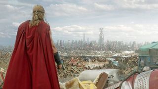 Much of "Thor: Ragnarok" takes place on a planet strewn with trash from a multitude of wormholes.