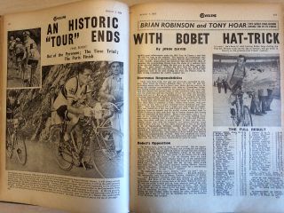 How Cycling magazine reported Robinson ad Hoar's achievements at the 195 Tour de France