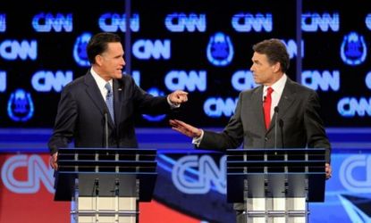 Mitt Romney and Gov. Rick Perry