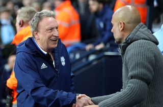 Cardiff City manager Neil Warnock (left) believes his side can get the results they need