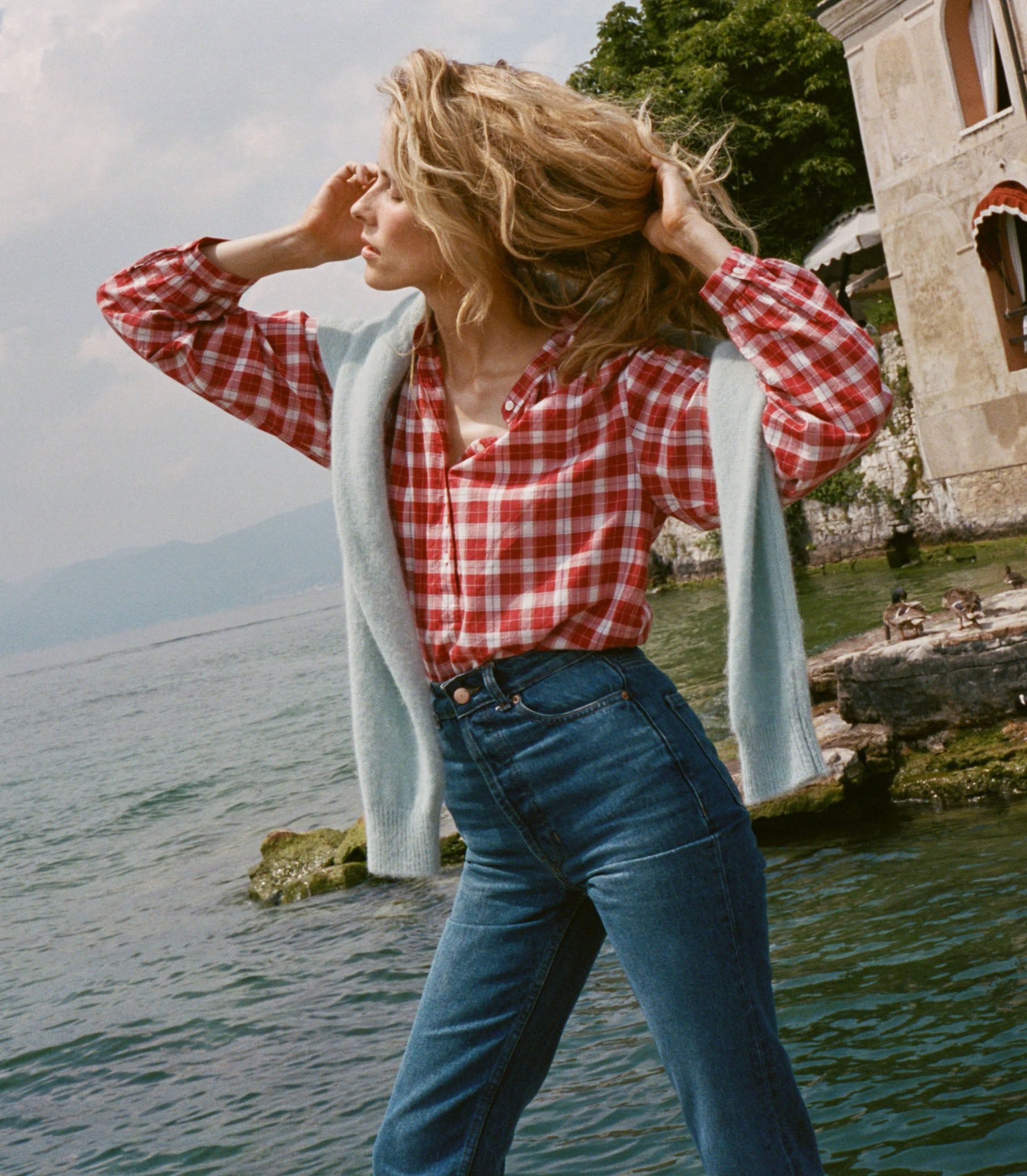 Holde Top -- Alsace Plaid