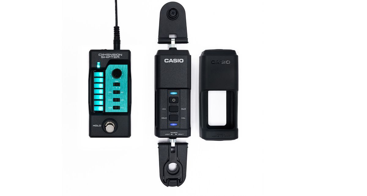 Casio DN-SE10 Dimension Shifter: this ground-breaking device allows guitar players to control their effects via their guitar strap.