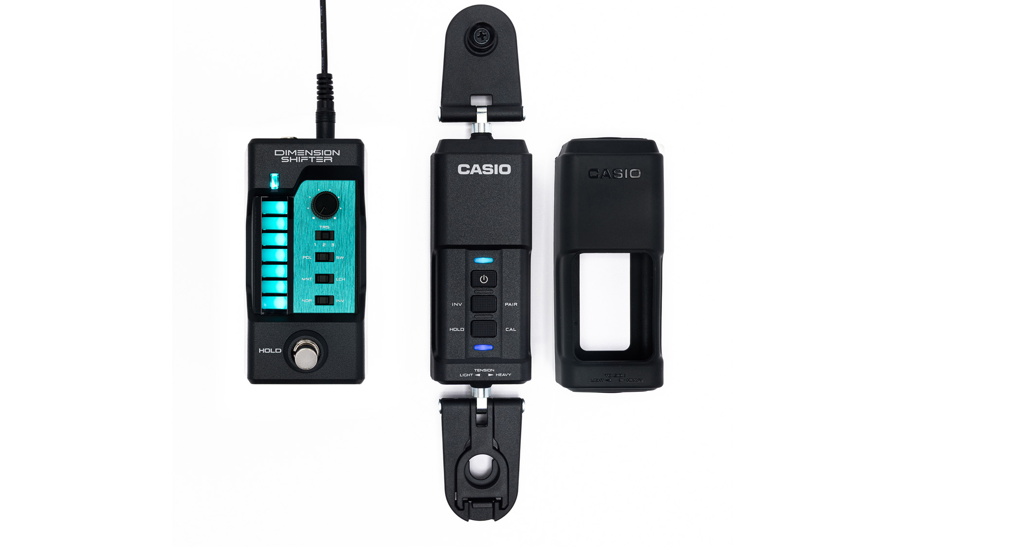 Casio DN-SE10 Dimension Shifter: this ground-breaking device allows guitar players to control their effects via their guitar strap.