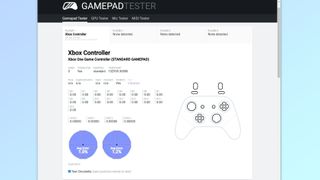 Gamepad Tester results for the Turtle Beach Stealth Ultra