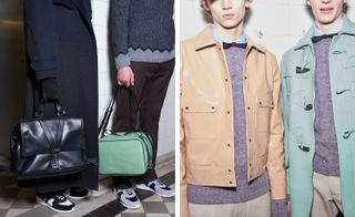 Models wearing clothing and bags by Valentino