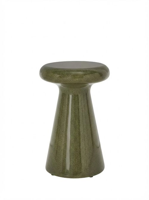 John Lewis Glaze Round Garden Side Table, 30cm, Green