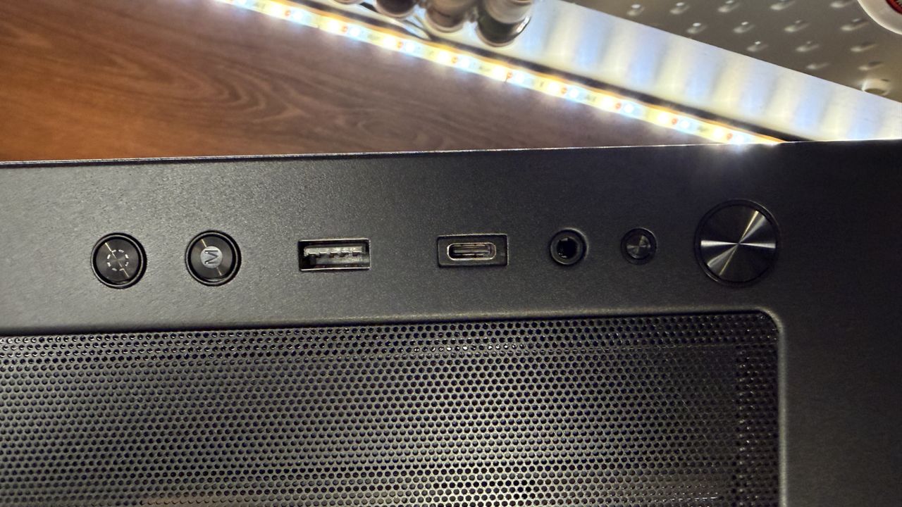 The Phanteks XT View Matrix case on a table.
