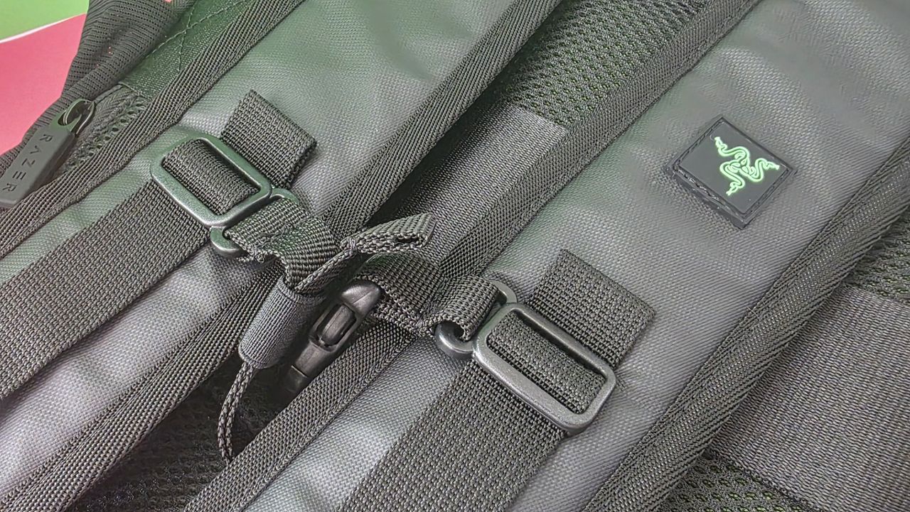 Black Razer backpack straps