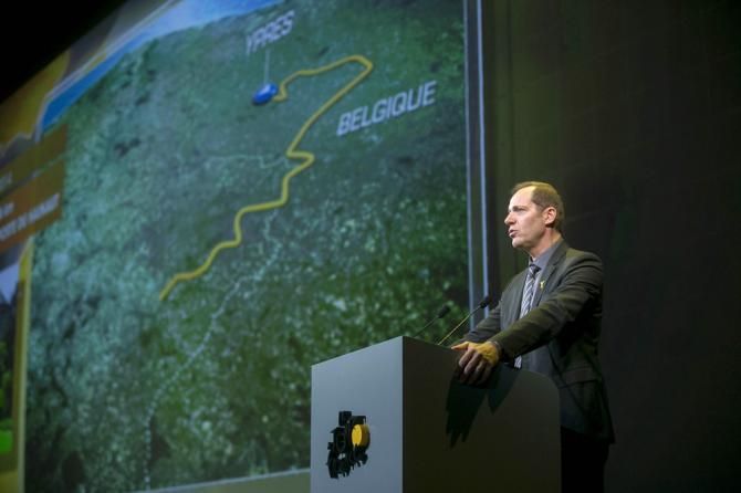 Tour de France director Christian Prudhomme unveils the 2014 Tour de France route