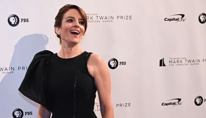 Actress/writer Tina Fey reacts on the red carpet for the 21st Annual Mark Twain Prize for American Humor at the Kennedy Center in Washington, D.C. on October 21, 2018.