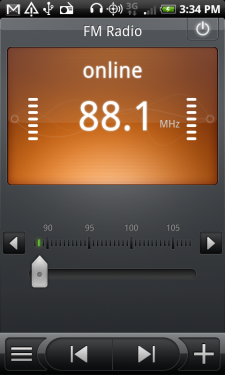 Verizon Droid Incredible FM radio app