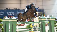 Sameh El Dahan Sameh El Dahan GBR during the International Horse Riding Longines FEI Jumping World Cup 2021 on November 05, 2021 at the Fiera Cavalli in Verona, Italy (Photo by Giancarlo Dalla Riva/LiveMedia/NurPhoto via Getty Images)