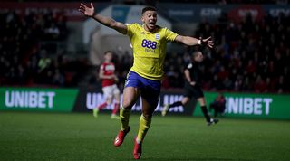 Che Adams celebrates for Birmingham