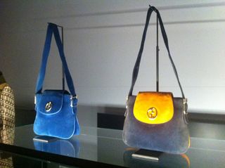 Suede bags from the 1979s. Creative director Frida Giannini recently reintroduced the double-G logo