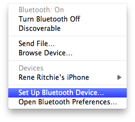 Set Up Bluetooth Device