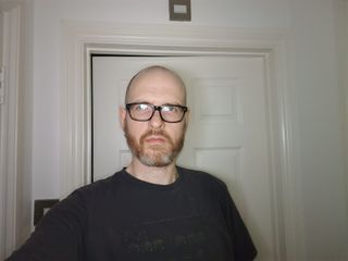 A low light indoor selfie