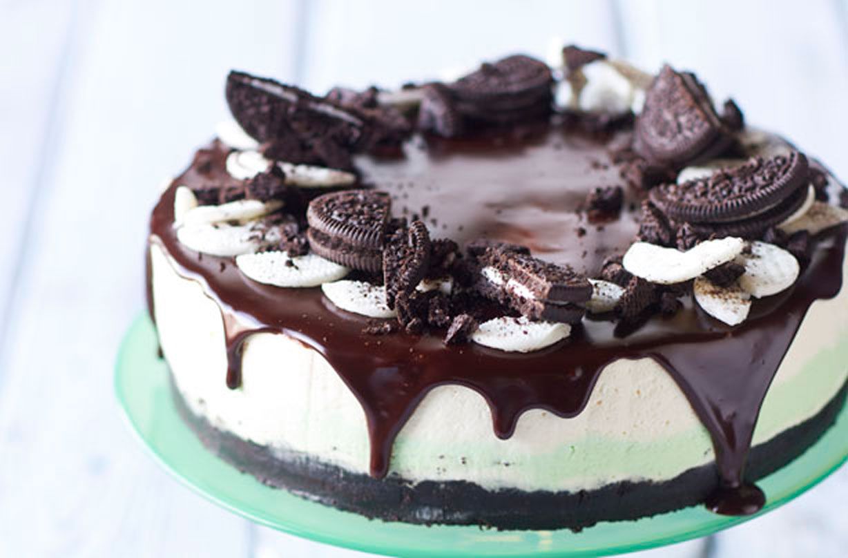 Nadiya Hussain&#039;s No-bake mint Oreo cheesecake