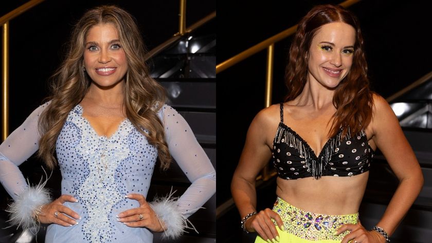 Dancing With the Stars contestants Danielle Fishel and Whitney Leavitt on TikTok Night.
