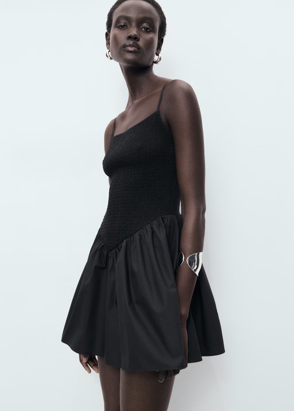 MANGO, Combined Gathered Dress