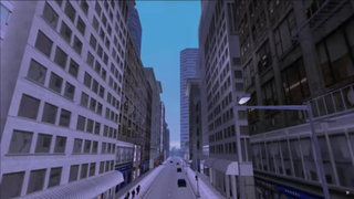 An image of a city street from the mod Grand Theft Auto Underground.