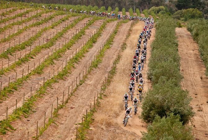 The lead bunch during stage 6