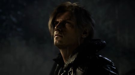 Leon Kennedy in Resident 9: Requiem trailer as he stands outside in the dark and looking older
